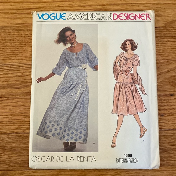 VTG Vogue Oscar De La Renta UNCUT Pattern - Picture 1 of 10